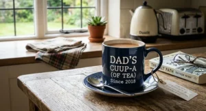 Personalised Dad mug with custom text, great Father's Day gift under £15 in the UK