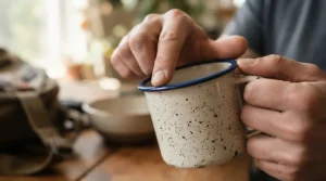 Examining the smooth finish of the best enamel camping mugs to prevent enamel coating chipping