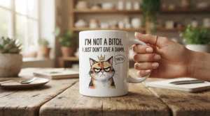 Funny quote and photo combination on a personalised mug with next day delivery