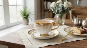 Personalised name mug embellished with elegant gold foil lettering